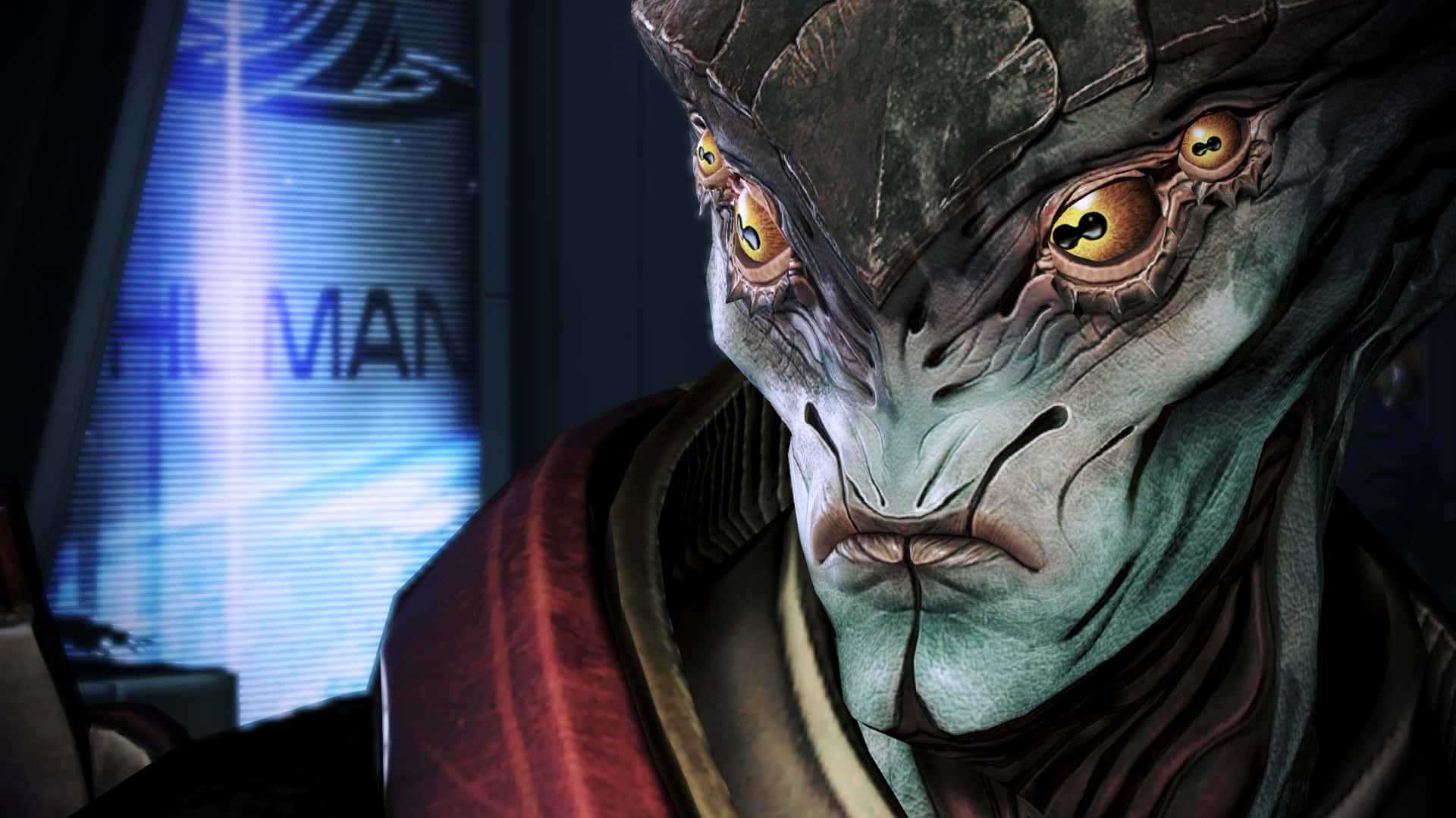 Javik, Mass Effect, golden eyes, Full HD Desktop Wallpaper