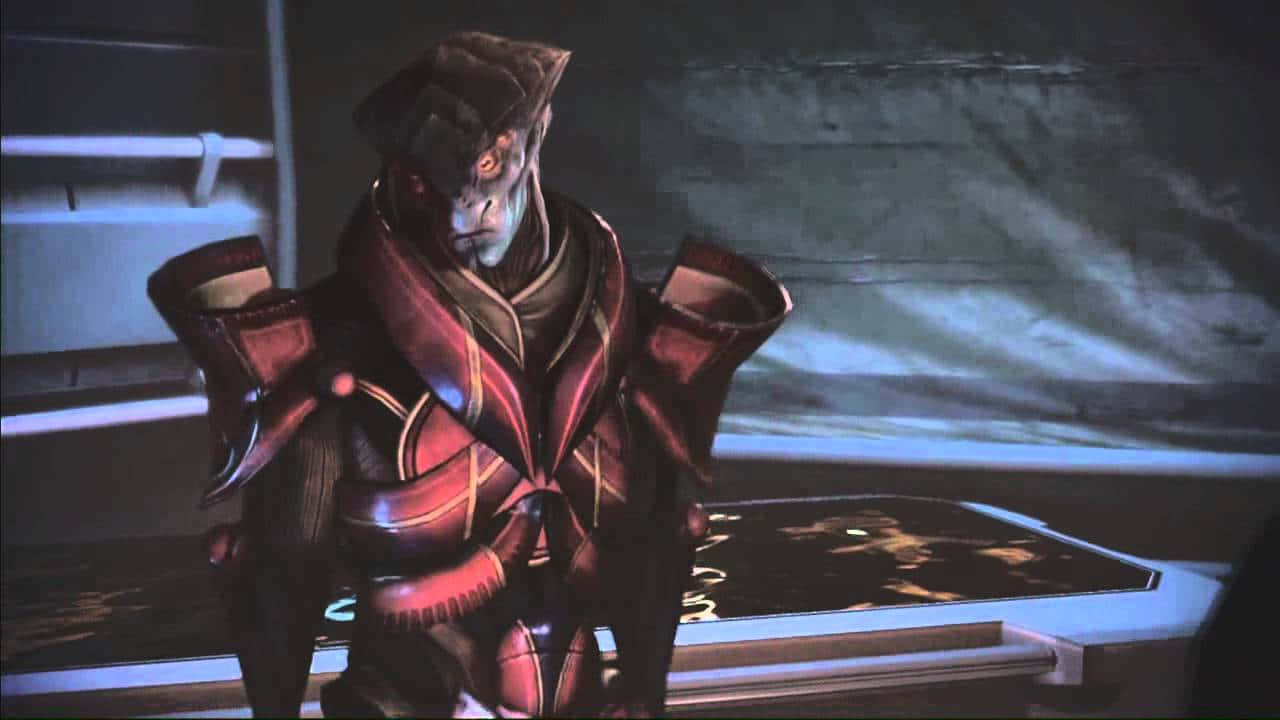 Javik, Mass Effect, red and black armor, HD Desktop Wallpaper