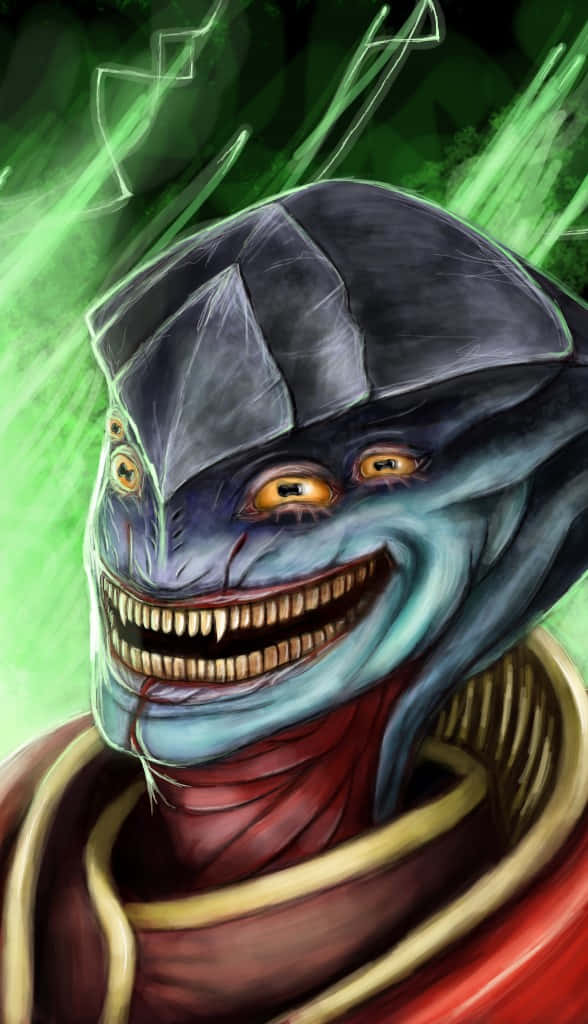 Mass Effect, Javik, blue-skinned alien, SD Phone Wallpaper