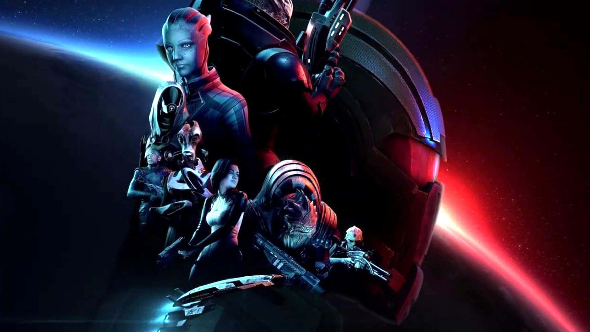 Mass Effect Legendary Edition, sci-fi characters, futuristic armor, Full HD Desktop Wallpaper