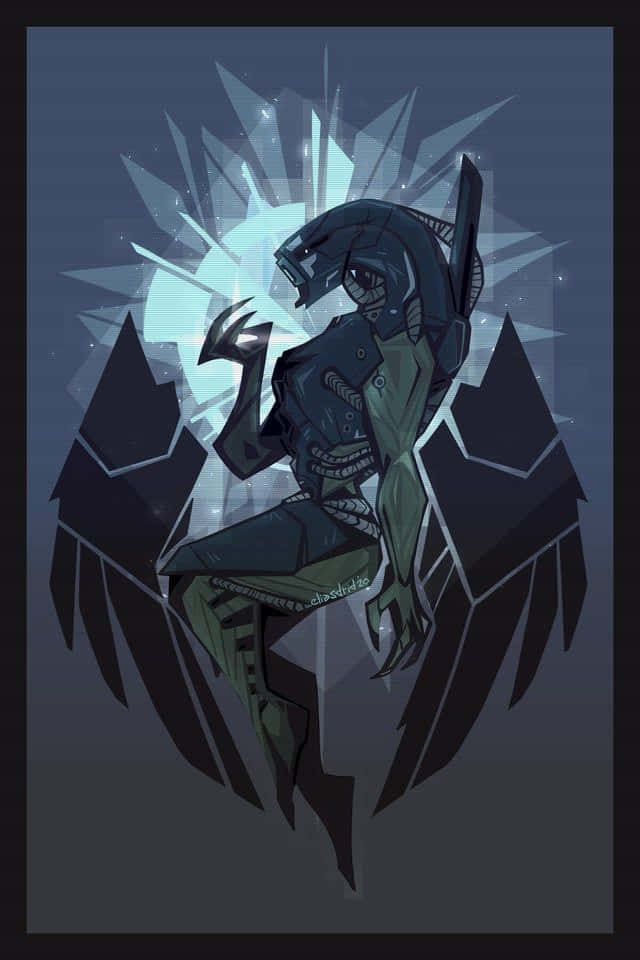 Mass Effect Legion, glowing eyes, sharp claws, SD Phone Wallpaper