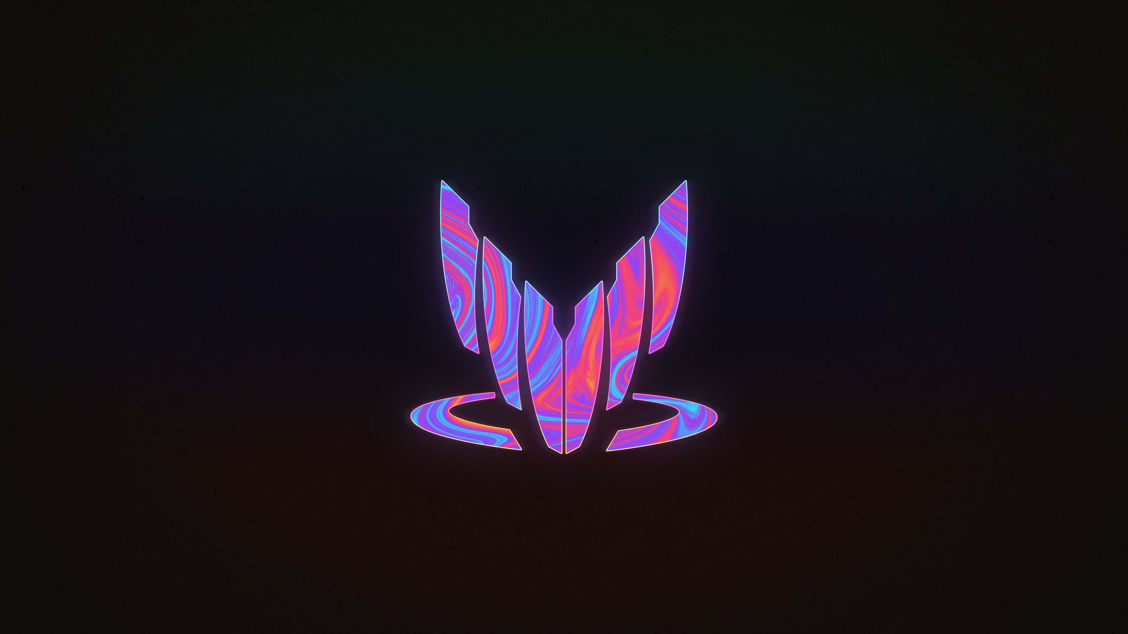 Neon Spectre Logo, Mass Effect, purple, 4K Desktop Wallpaper