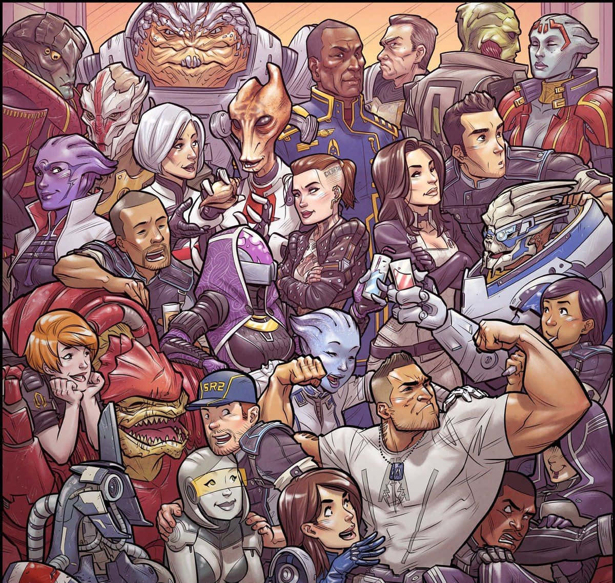 Mass Effect Trilogy, 1200 x 1138, sci-fi characters, SD Desktop Wallpaper