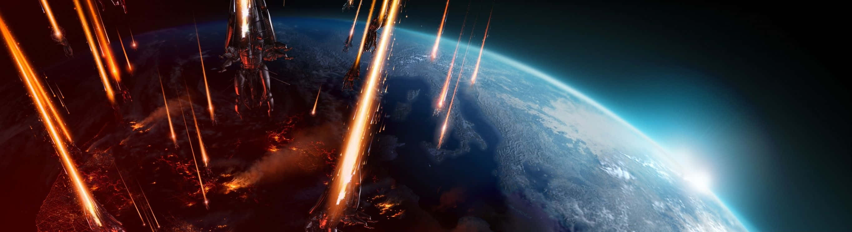 Mass Effect, futuristic space station, Earth, 2K Desktop Wallpaper
