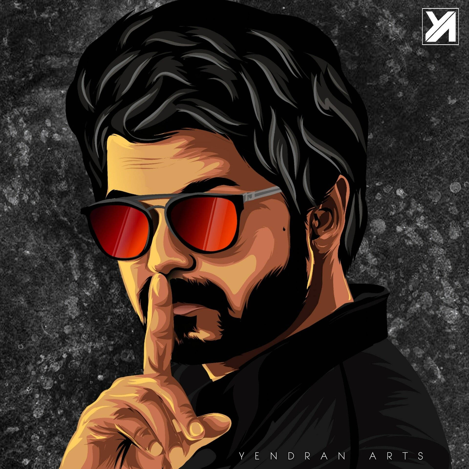 Master Vijay 4K, black sunglass, red-tinted sunglasses, Full HD Desktop Wallpaper