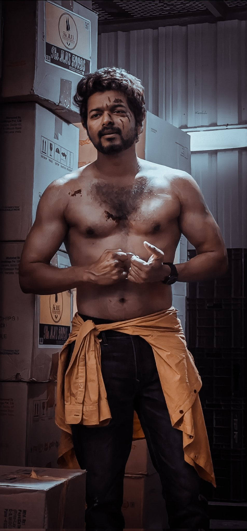 Master Vijay, shirtless, muscular, Full HD Phone Wallpaper