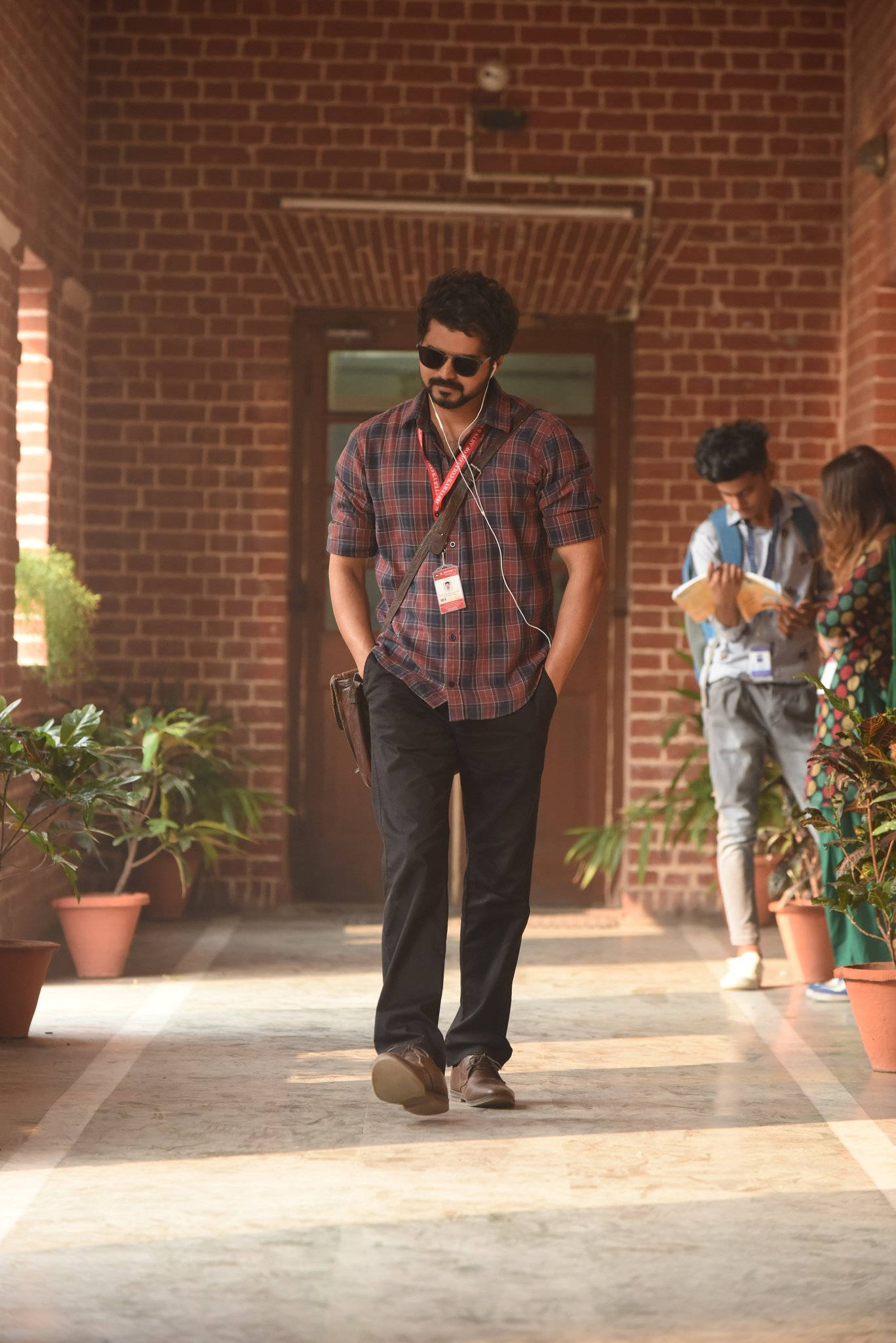 Master Vijay, plaid shirt, sunglasses, Full HD Phone Wallpaper