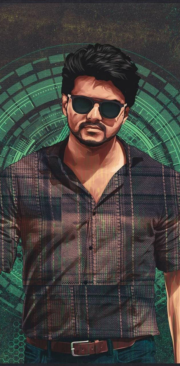 Master Vijay, sunglasses, plaid shirt, HD Phone Wallpaper