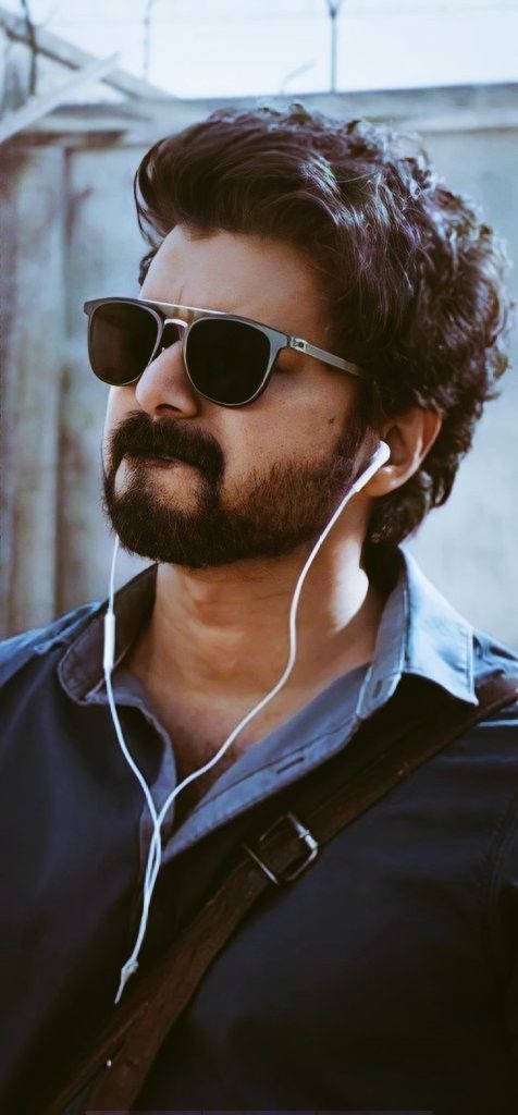 Master Vijay, beard, sunglasses, SD Phone Wallpaper
