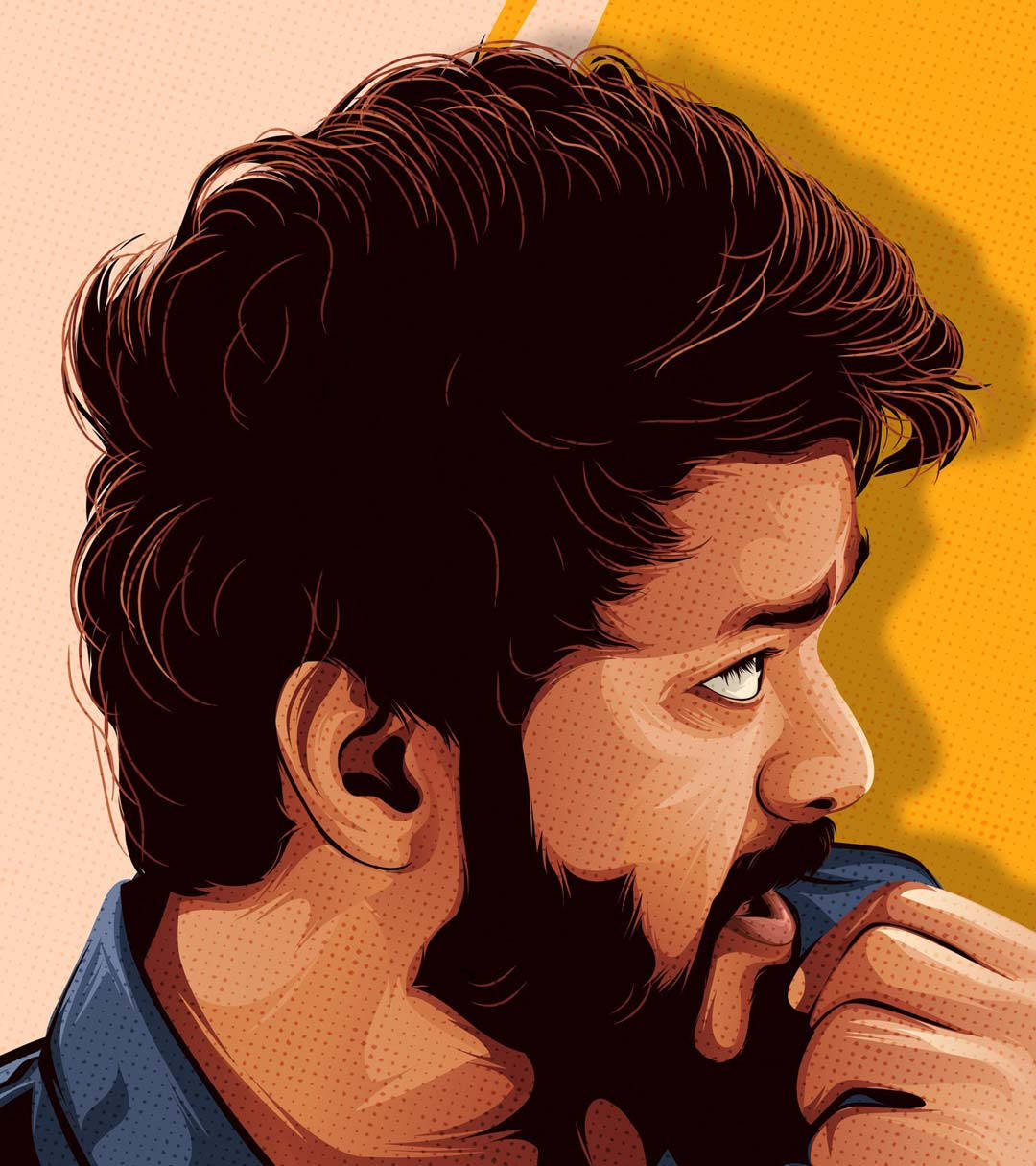 Master Vijay, 4K Resolution, vibrant yellow, SD Phone Wallpaper