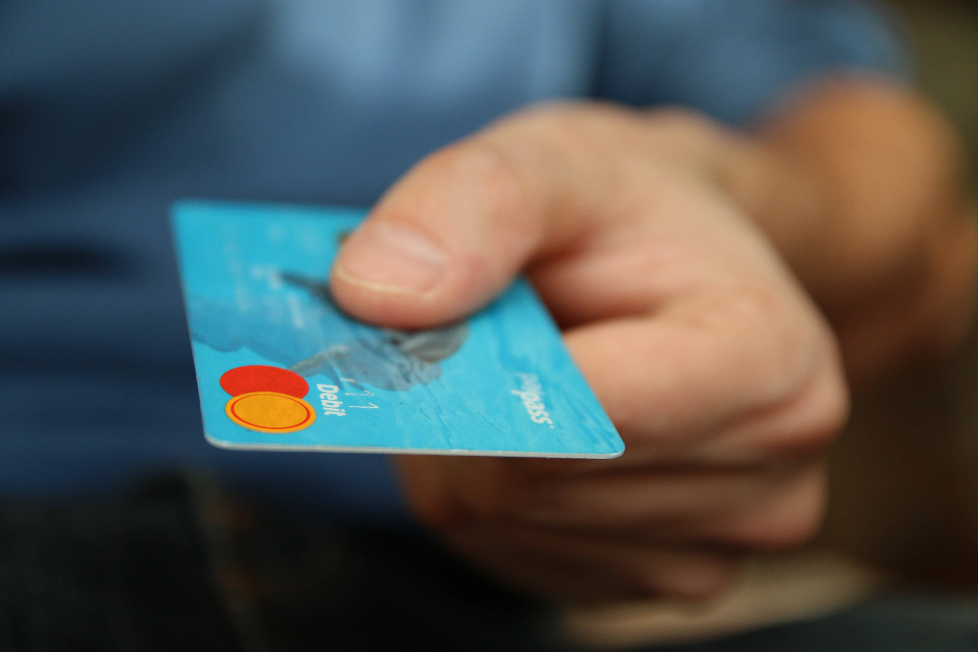 Mastercard, light blue, credit card, 4K Desktop Wallpaper