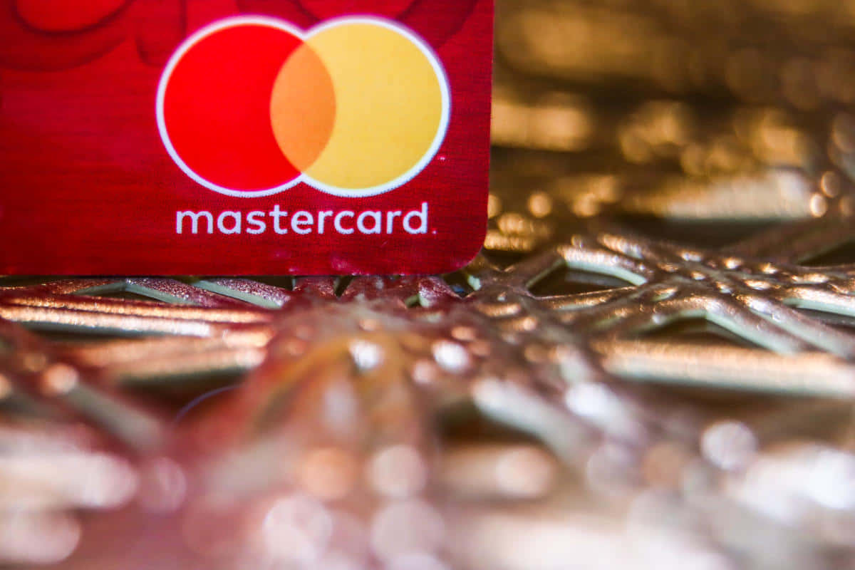 Mastercard, red Mastercard logo, textured background, SD Desktop Wallpaper