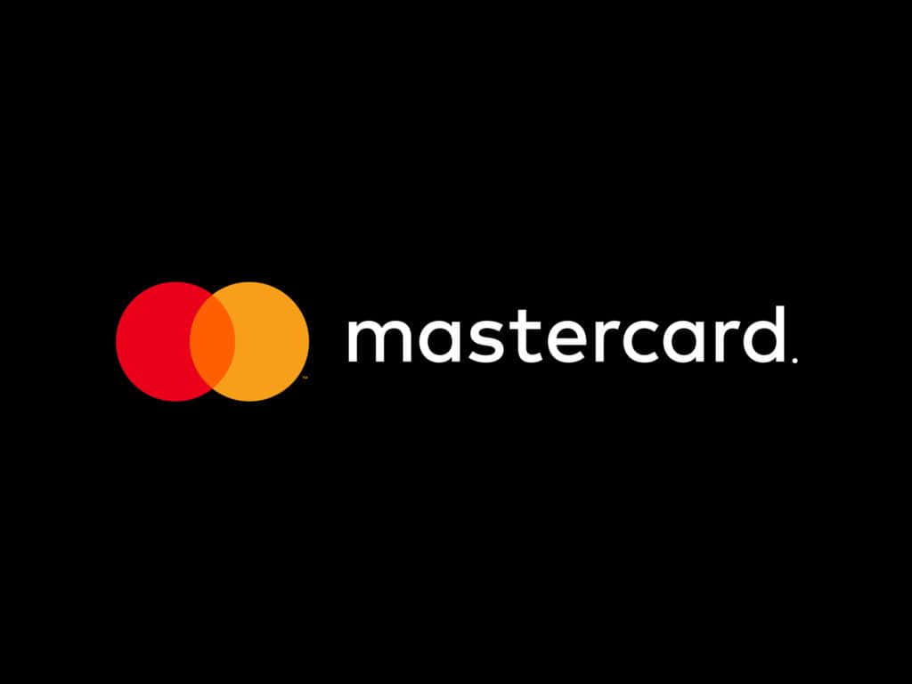 Mastercard logo, red and orange overlapping circles, black background, SD Desktop Wallpaper