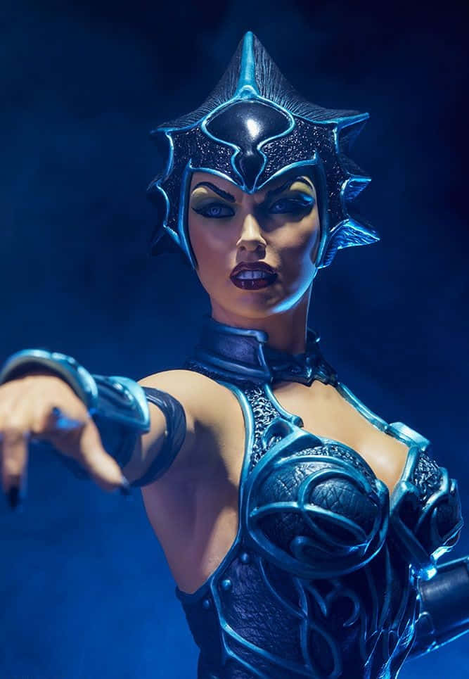 Masters of Evil, blue and black armor, dramatic blue lighting, SD Phone Wallpaper