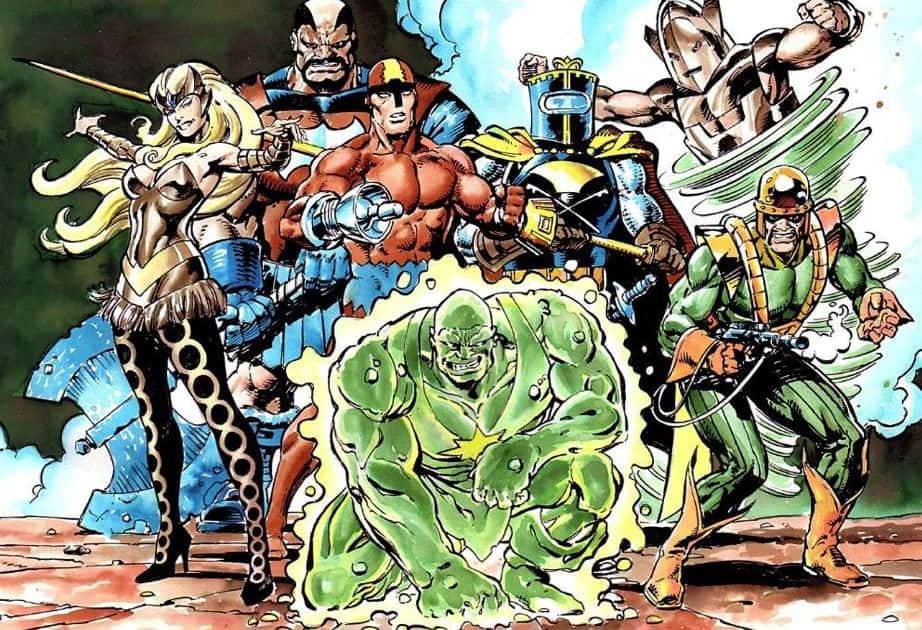 Masters Of Evil, stormy sky, comic book illustration, SD Desktop Wallpaper