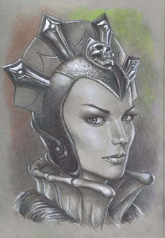 Masters Of Evil, skull-adorned helmet, armored collar, SD Phone Wallpaper
