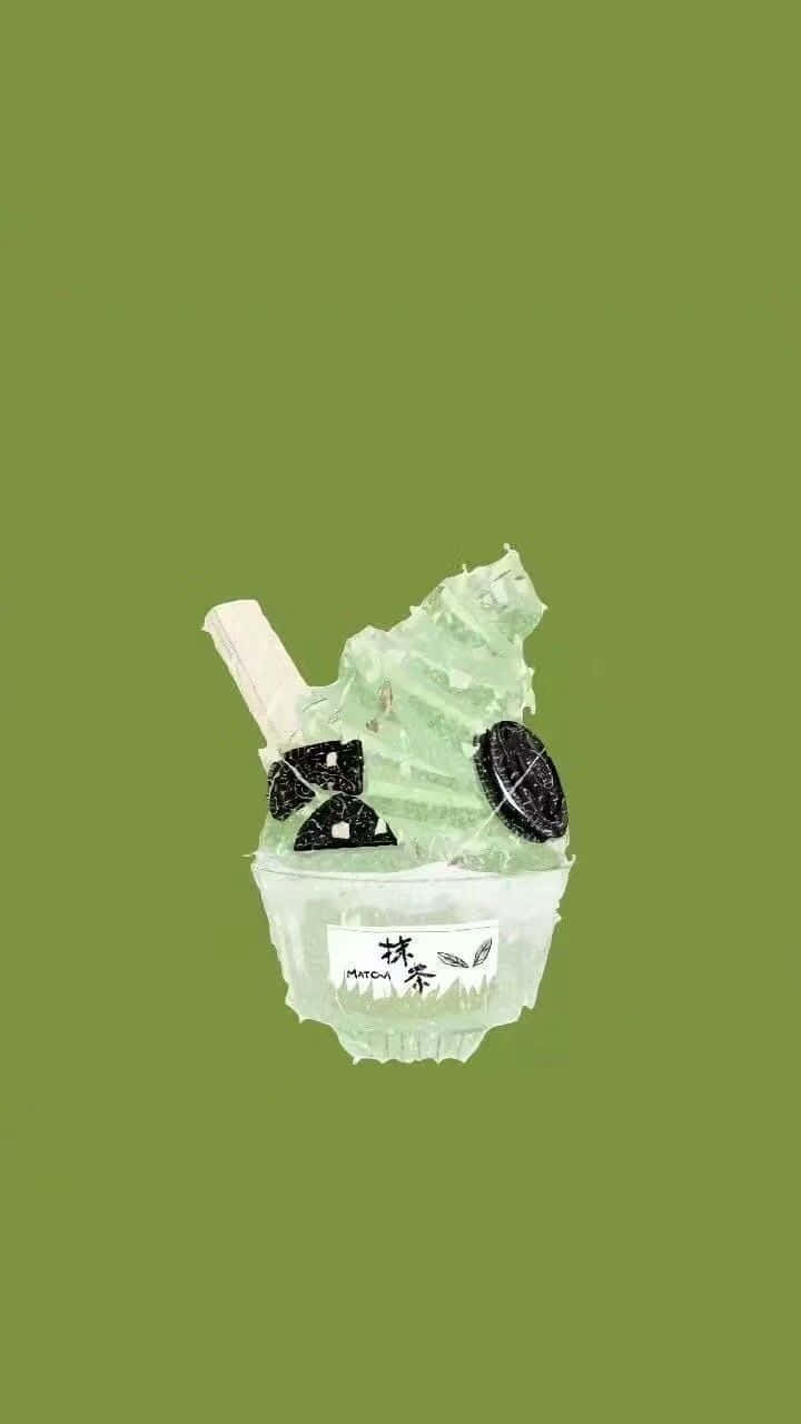 matcha, creamy green matcha, Oreo pieces, HD Phone Wallpaper