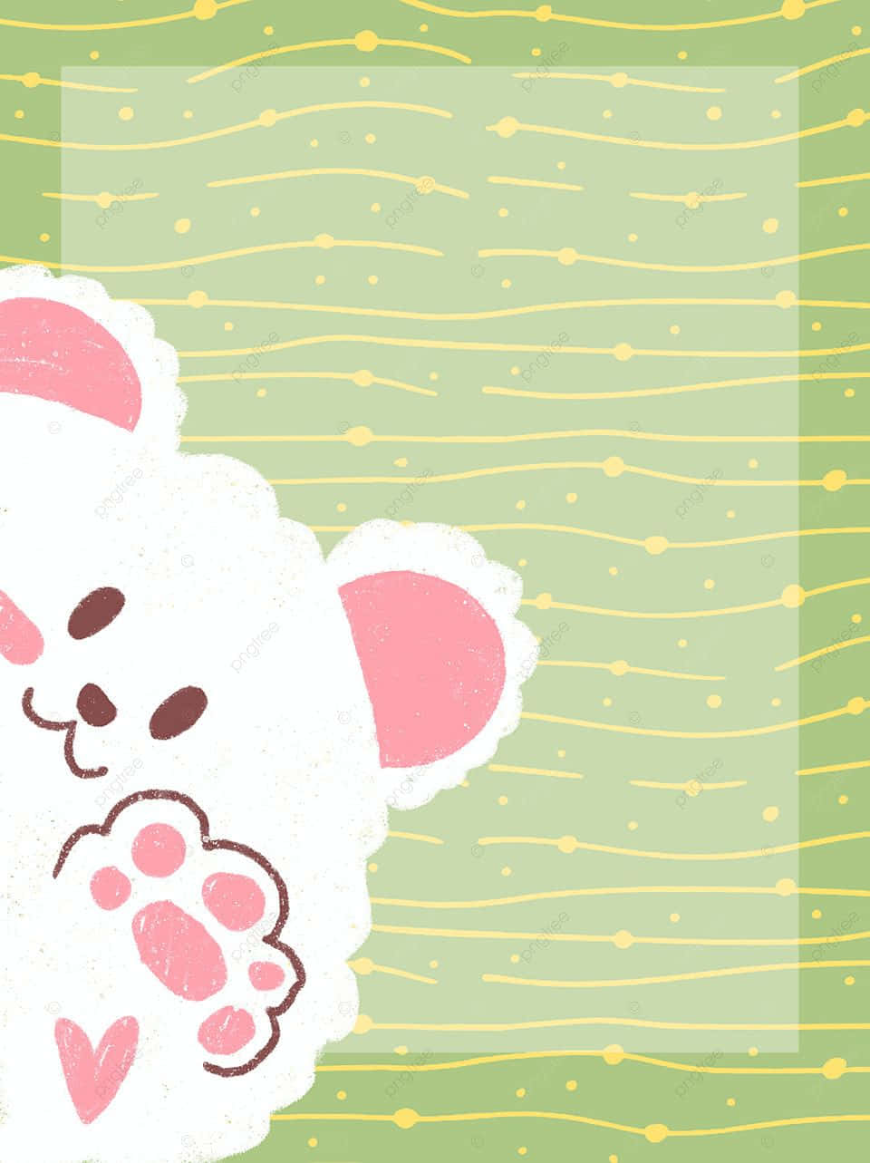 matcha, white cartoon mouse, pink ears, HD Phone Wallpaper
