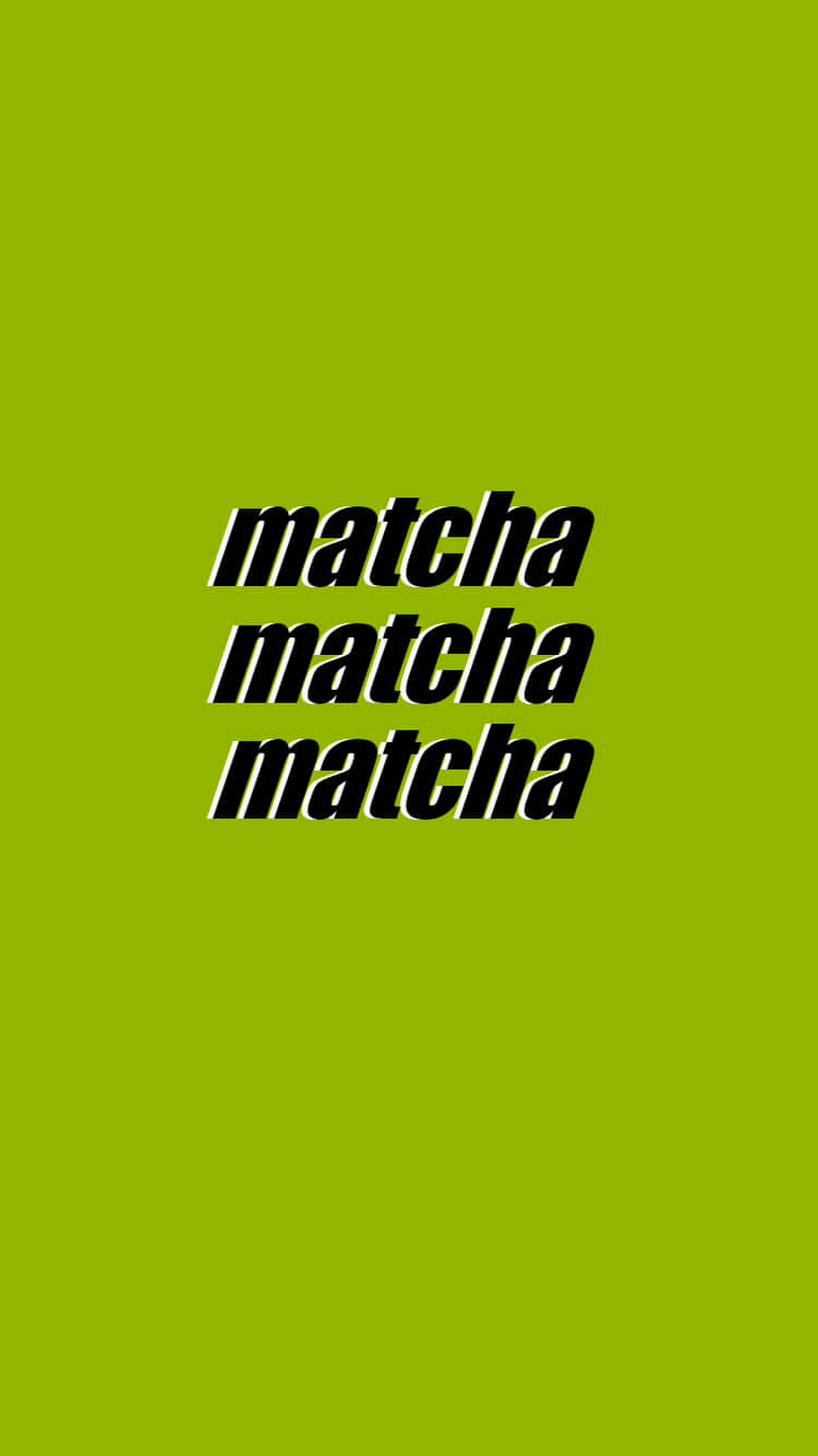 Matcha, black text, vibrant lime green background, HD Phone Wallpaper