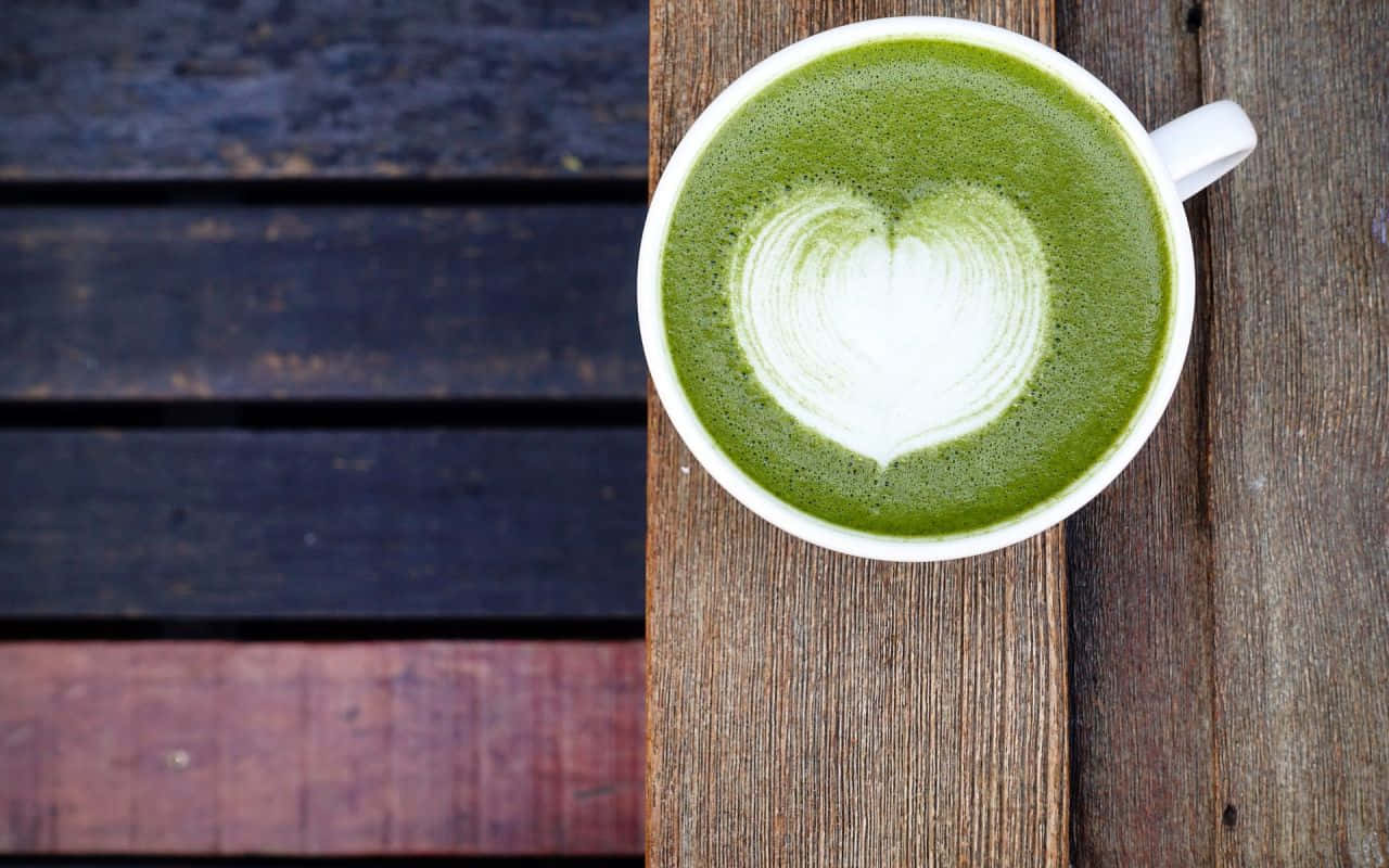 matcha, white mug, vibrant green matcha latte, HD Desktop Wallpaper