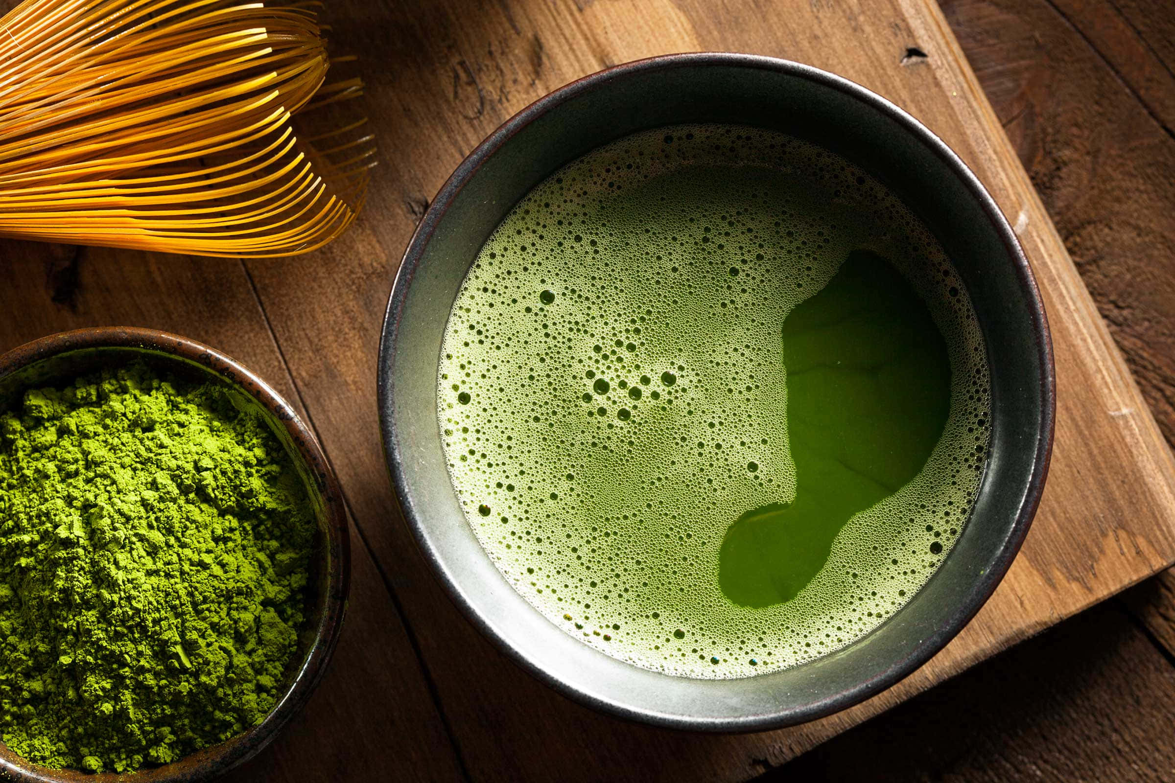 matcha, bowl, vibrant green, Full HD Desktop Wallpaper