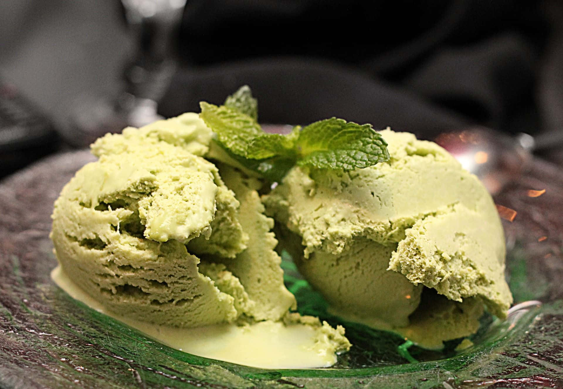 matcha, vibrant green, mint leaves, Full HD Desktop Wallpaper