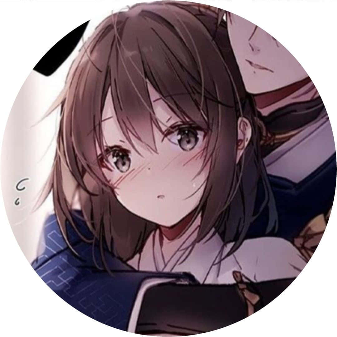 anime girl, brown hair, wide eyes, SD Desktop Wallpaper