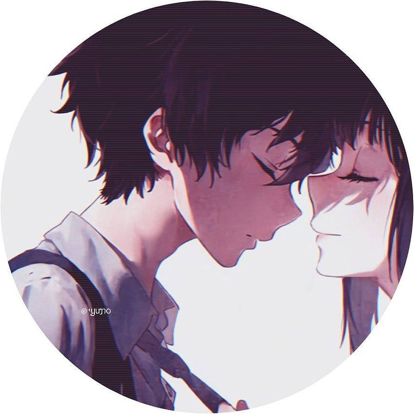 Sweet Kiss Matching PFP For Couples, anime characters, tender kiss, SD Desktop Wallpaper