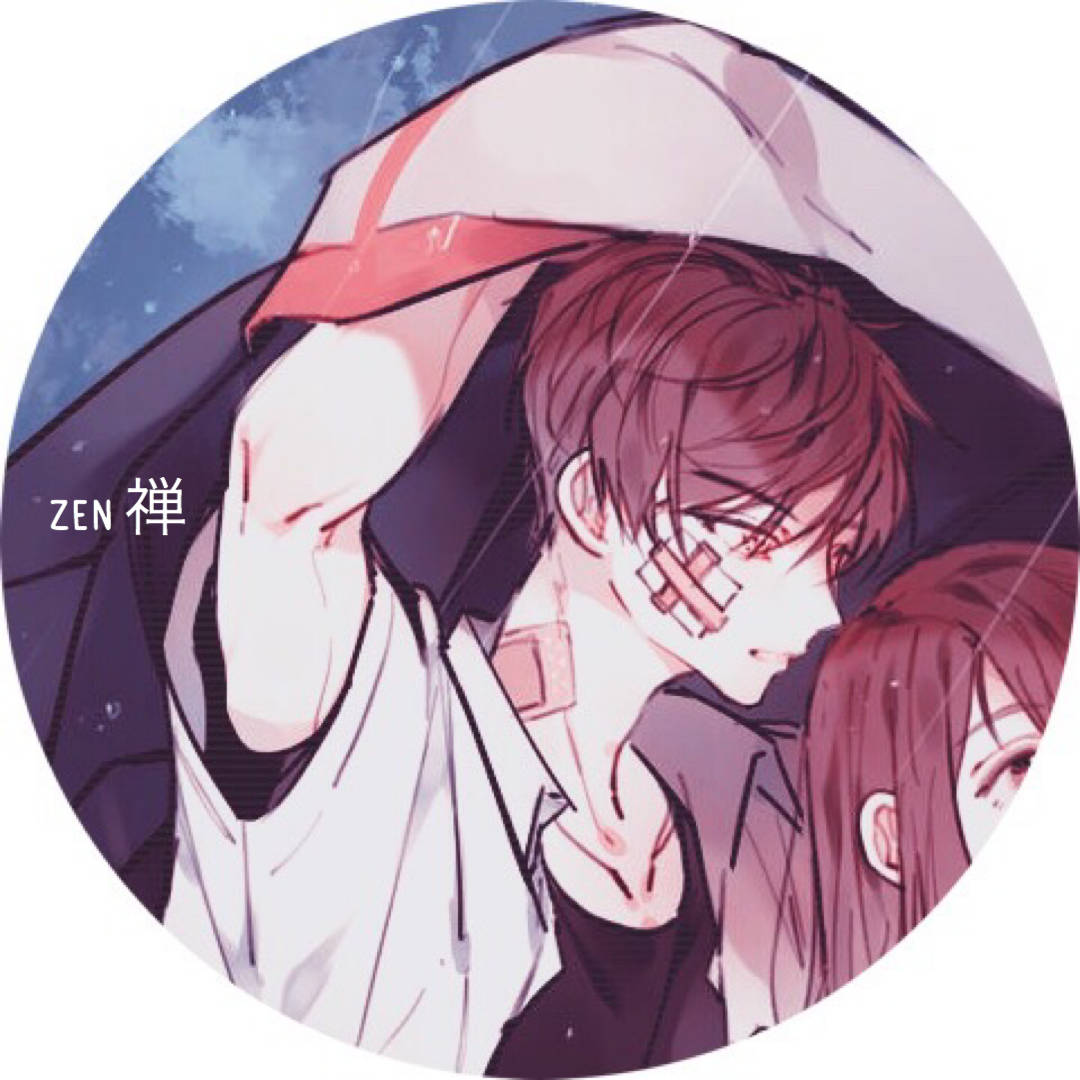 anime couple, umbrella, starry night sky, SD Desktop Wallpaper
