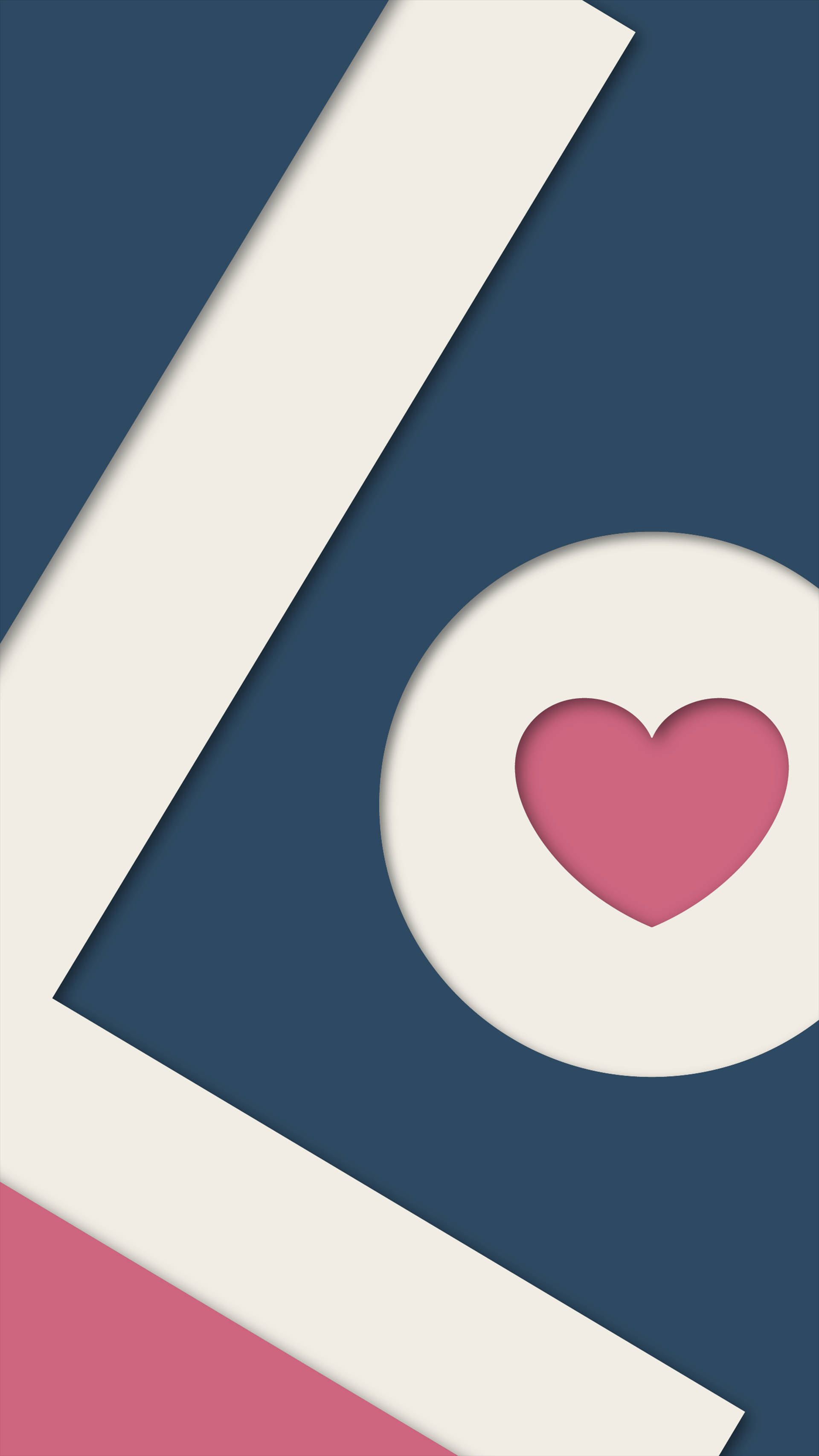 white love letters, pink heart cutout, navy blue background, 2K Phone Wallpaper