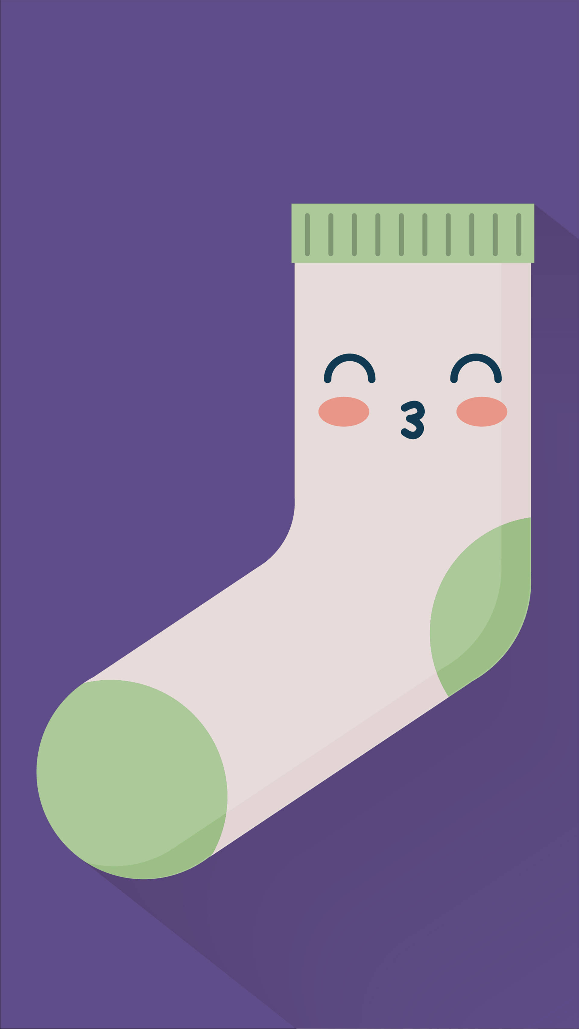 Matching Socks Kiss, white sock, green accents, 2K Phone Wallpaper