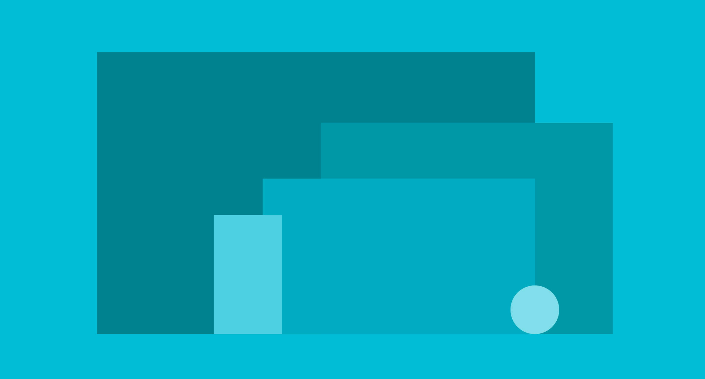 blue rectangles, teal tones, cyan background, Full HD Desktop Wallpaper