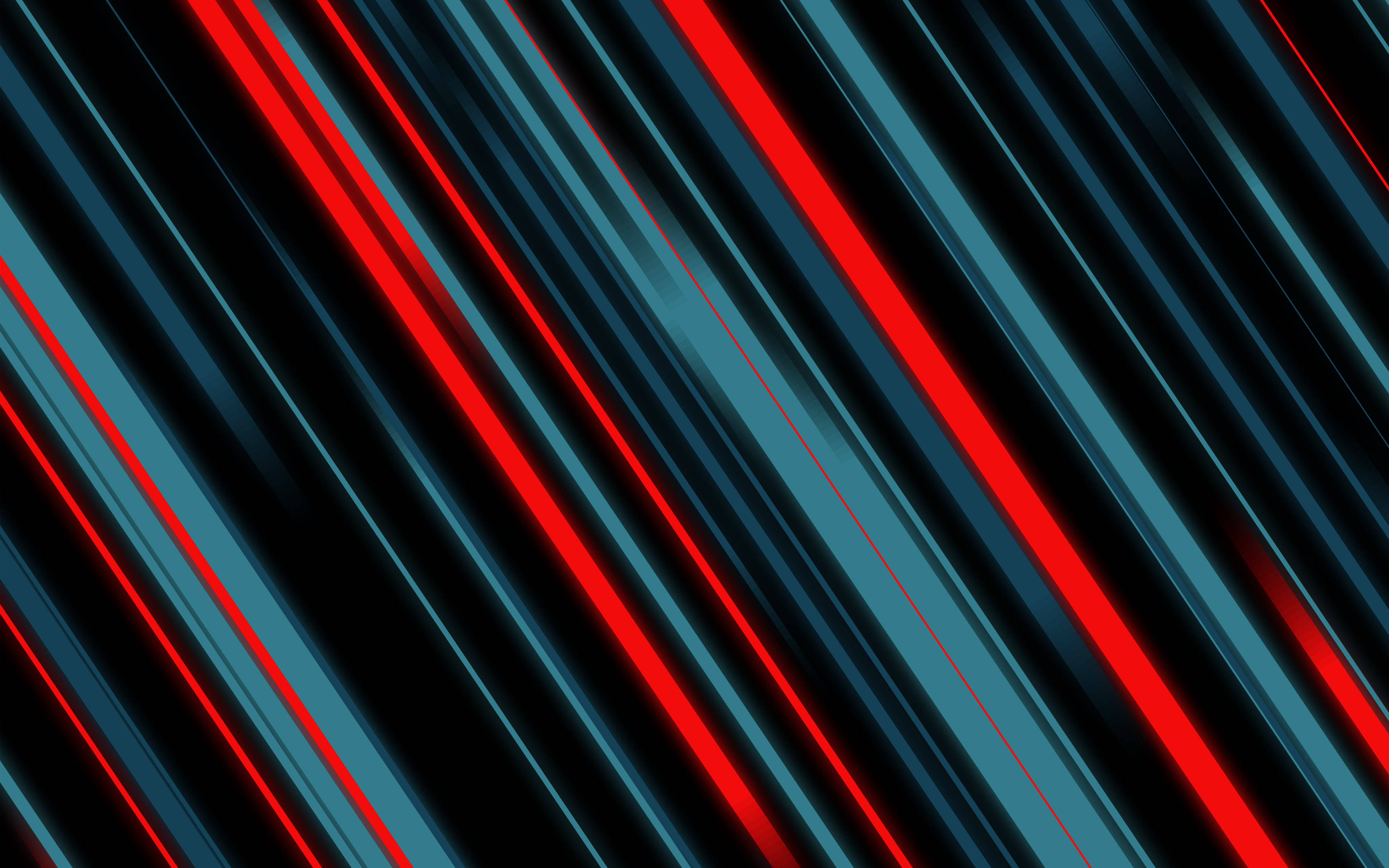diagonal red and blue stripes, black background, vibrant red, 4K Desktop Wallpaper