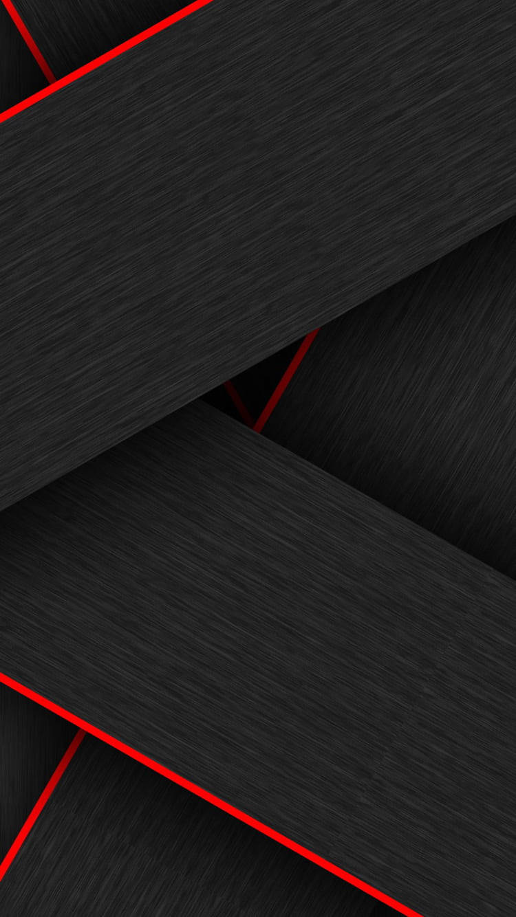 black shapes, red lines, textured panels, HD Phone Wallpaper