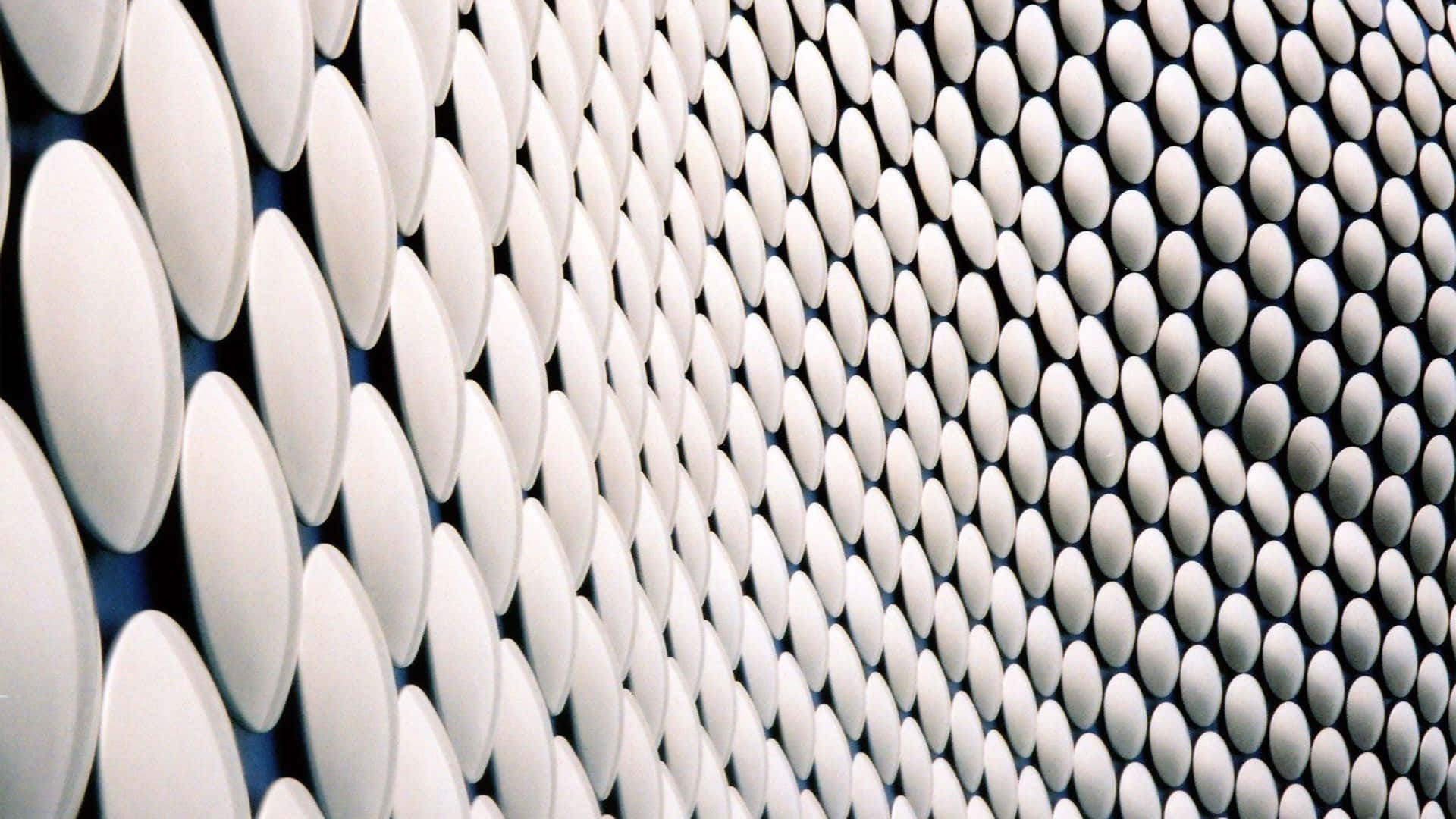 titanium surface texture, white oval panels, modern building facade, Full HD Desktop Wallpaper