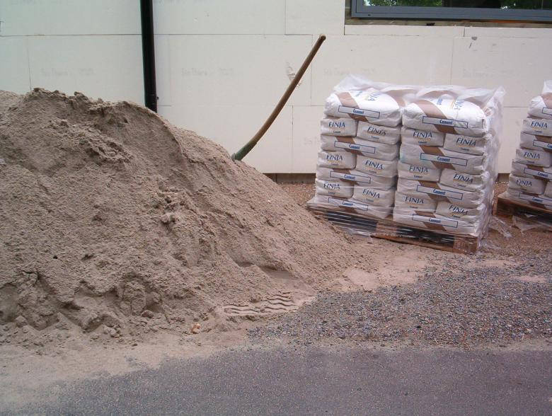 sand, cement, wooden pallets, SD Desktop Wallpaper