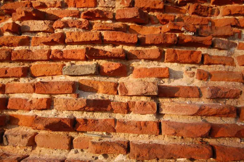 brick wall, weathered red brick, textured mortar, SD Desktop Wallpaper