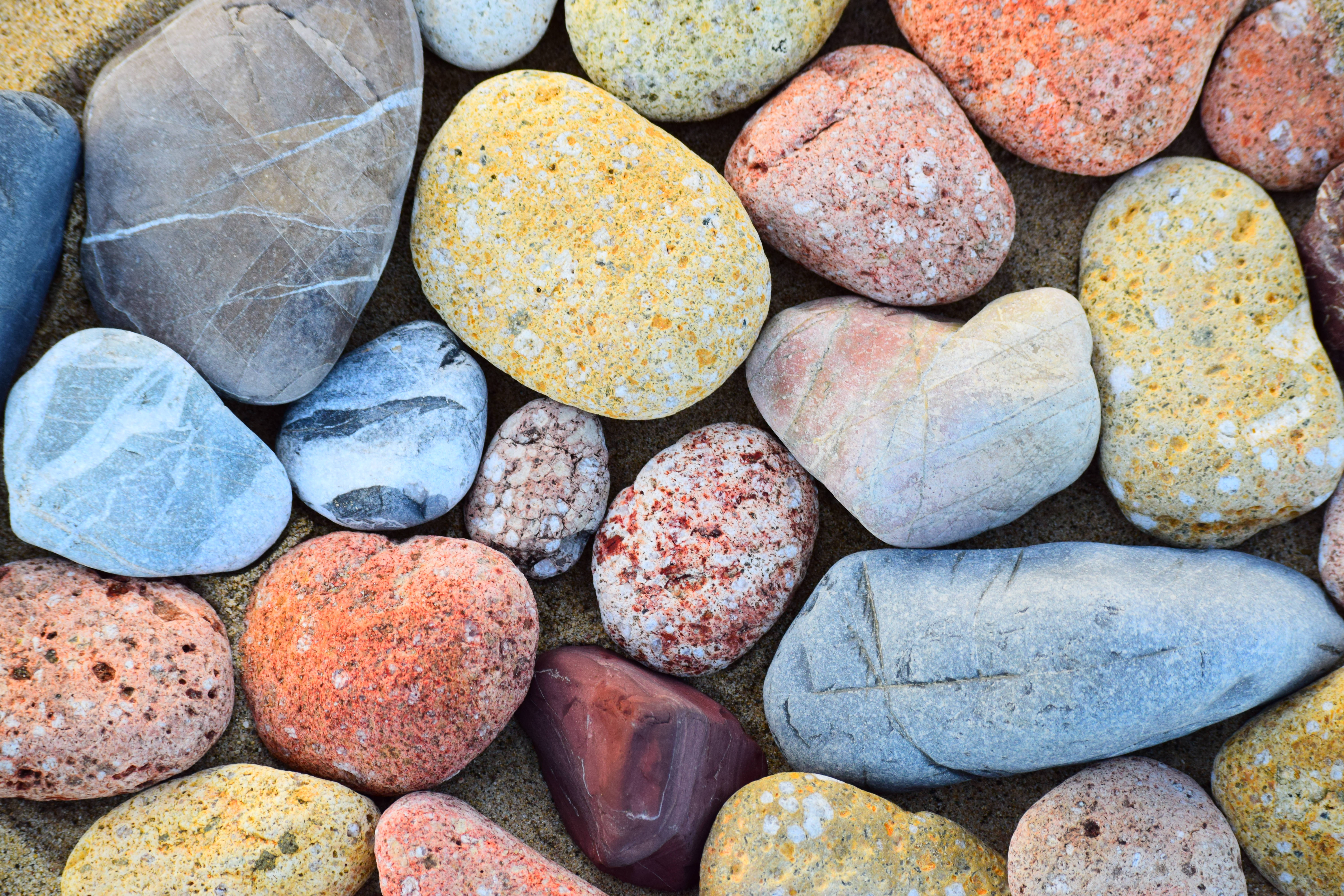 Sea Stone Material Desktop, river rocks, earthy tones, 5K Desktop Wallpaper