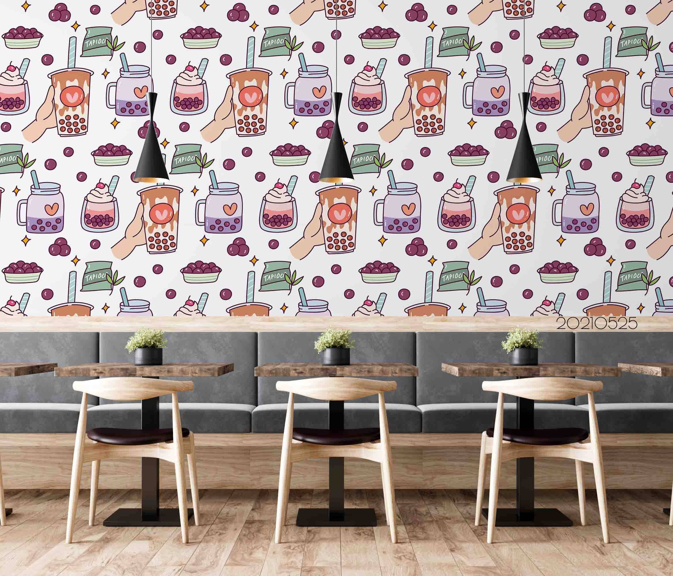 Material Gworl, cozy cafe interior, wooden tables, Full HD Desktop Wallpaper