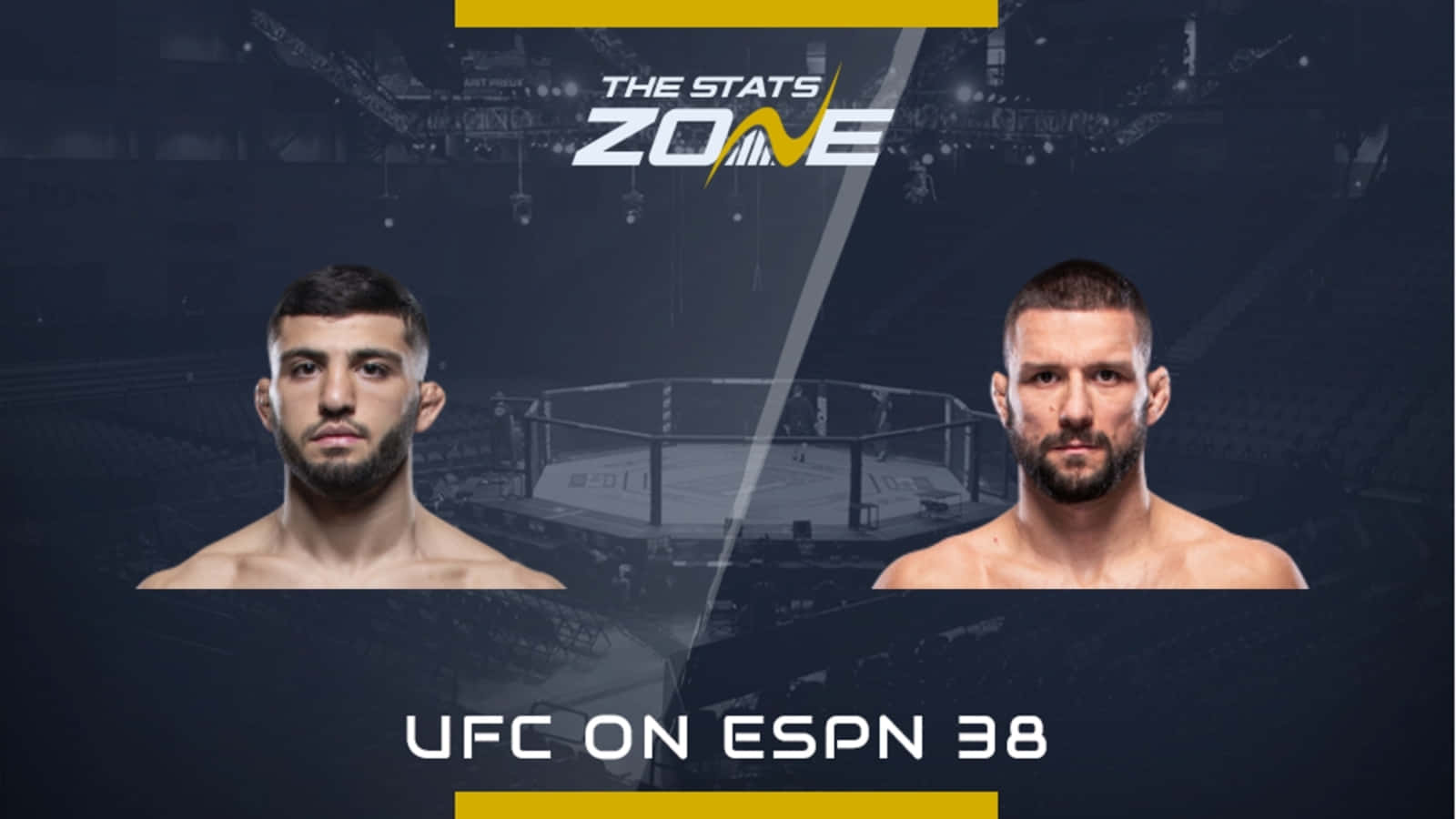 Mateusz Gamrot, UFC fighters, dimly lit octagon, HD Desktop Wallpaper