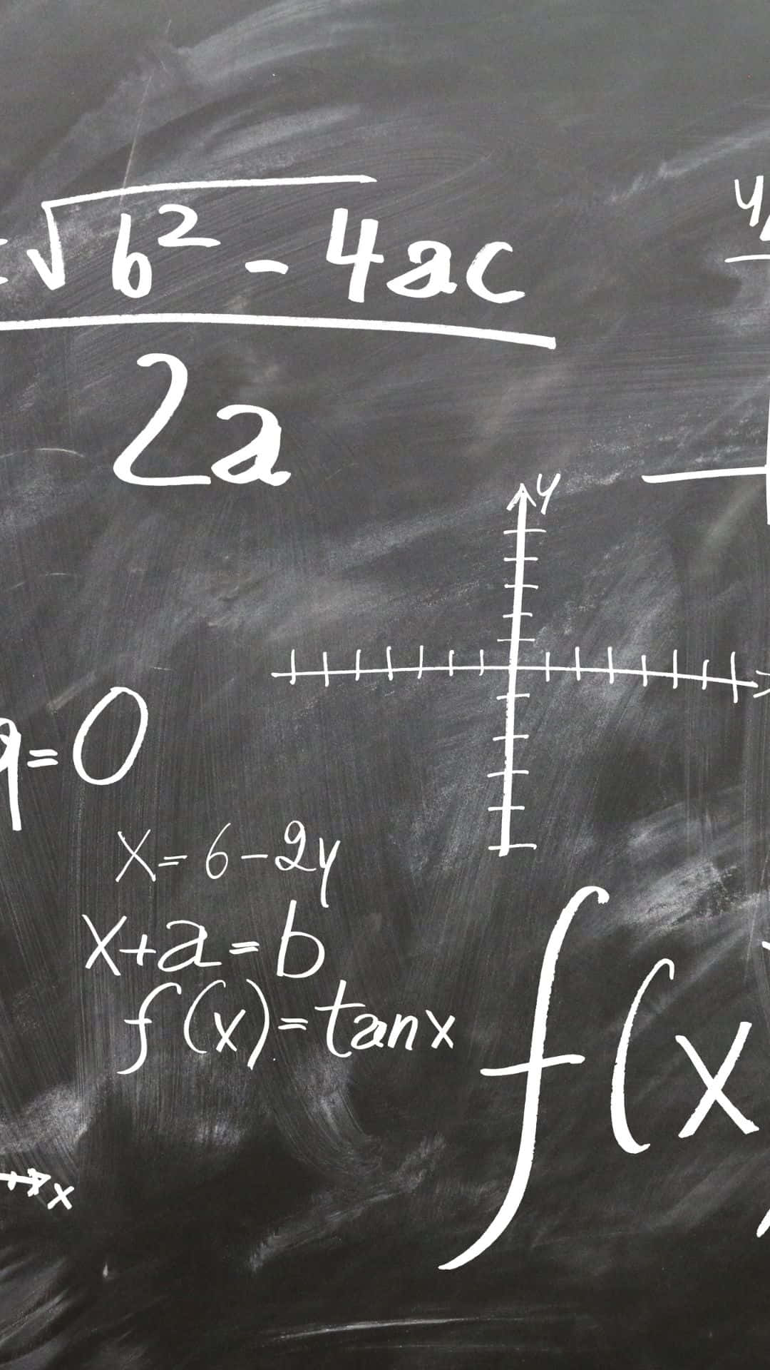 quadratic formula, graph, chalkboard, Full HD Phone Wallpaper