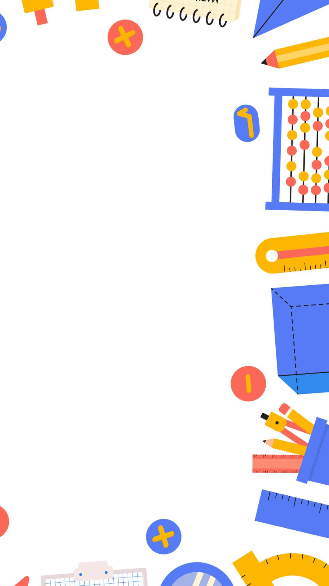 mathematics education, flat design, school supplies, Full HD Phone Wallpaper
