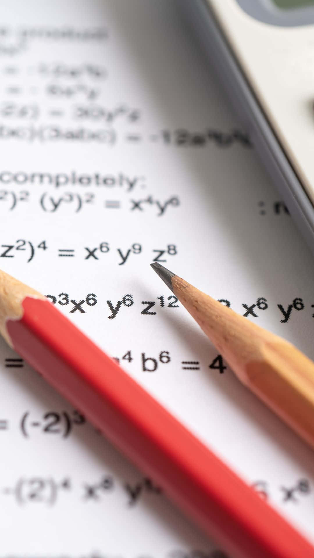 pencil, worksheet, algebraic equations, Full HD Phone Wallpaper