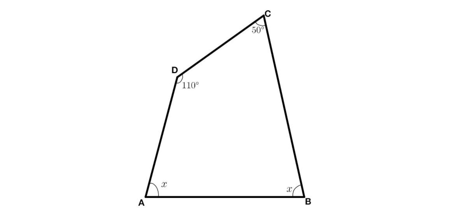 quadrilateral, labeled angles, 110 degrees, Full HD Desktop Wallpaper
