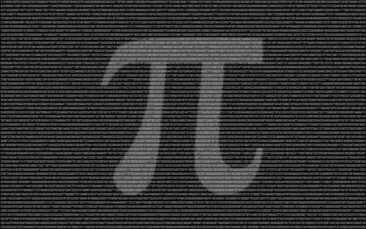 pi symbol, mathematical digits, monochrome, HD Desktop Wallpaper