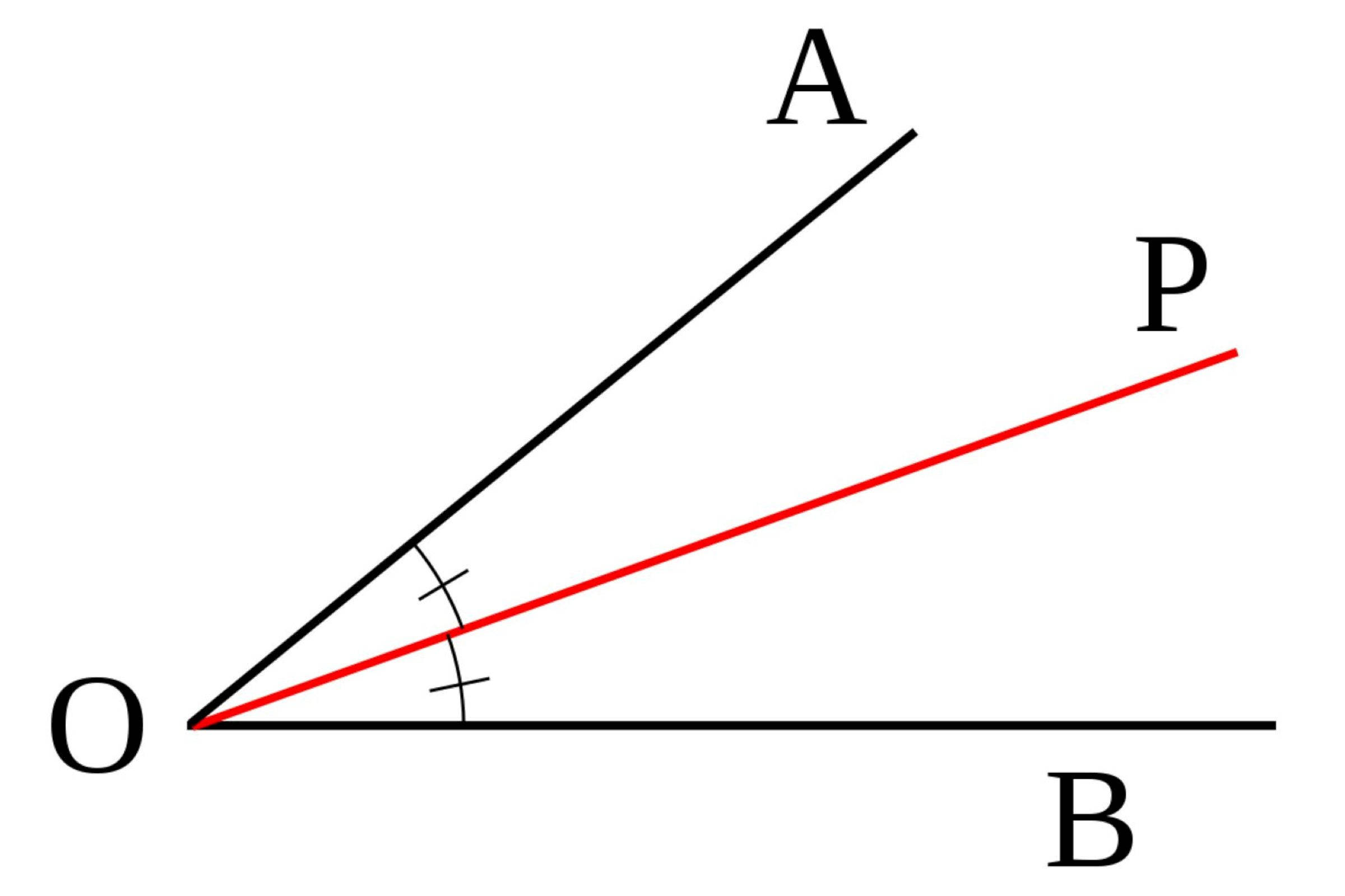 angle AOB, point P, bisector, Full HD Desktop Wallpaper
