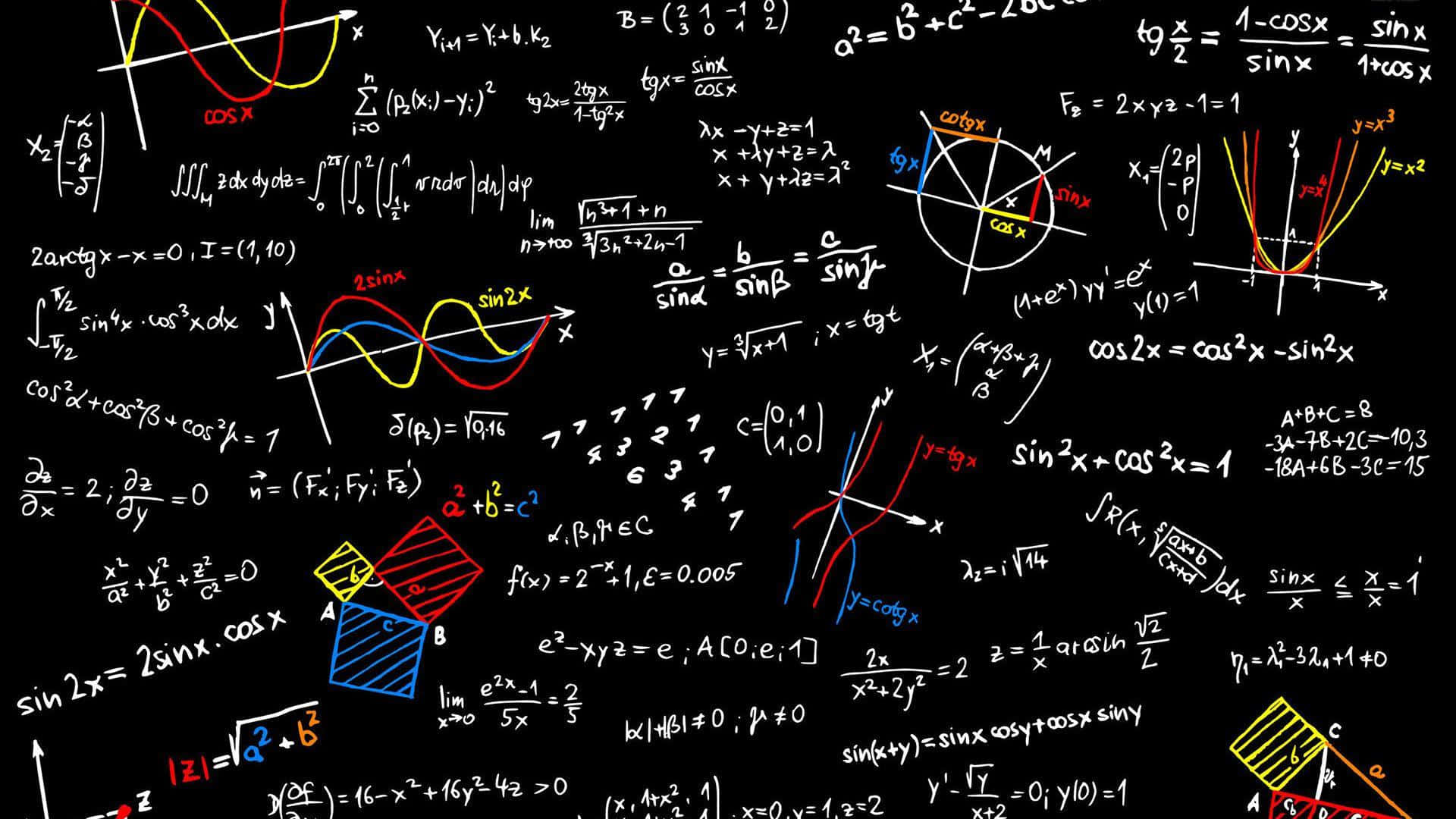 blackboard, red, blue, Full HD Desktop Wallpaper