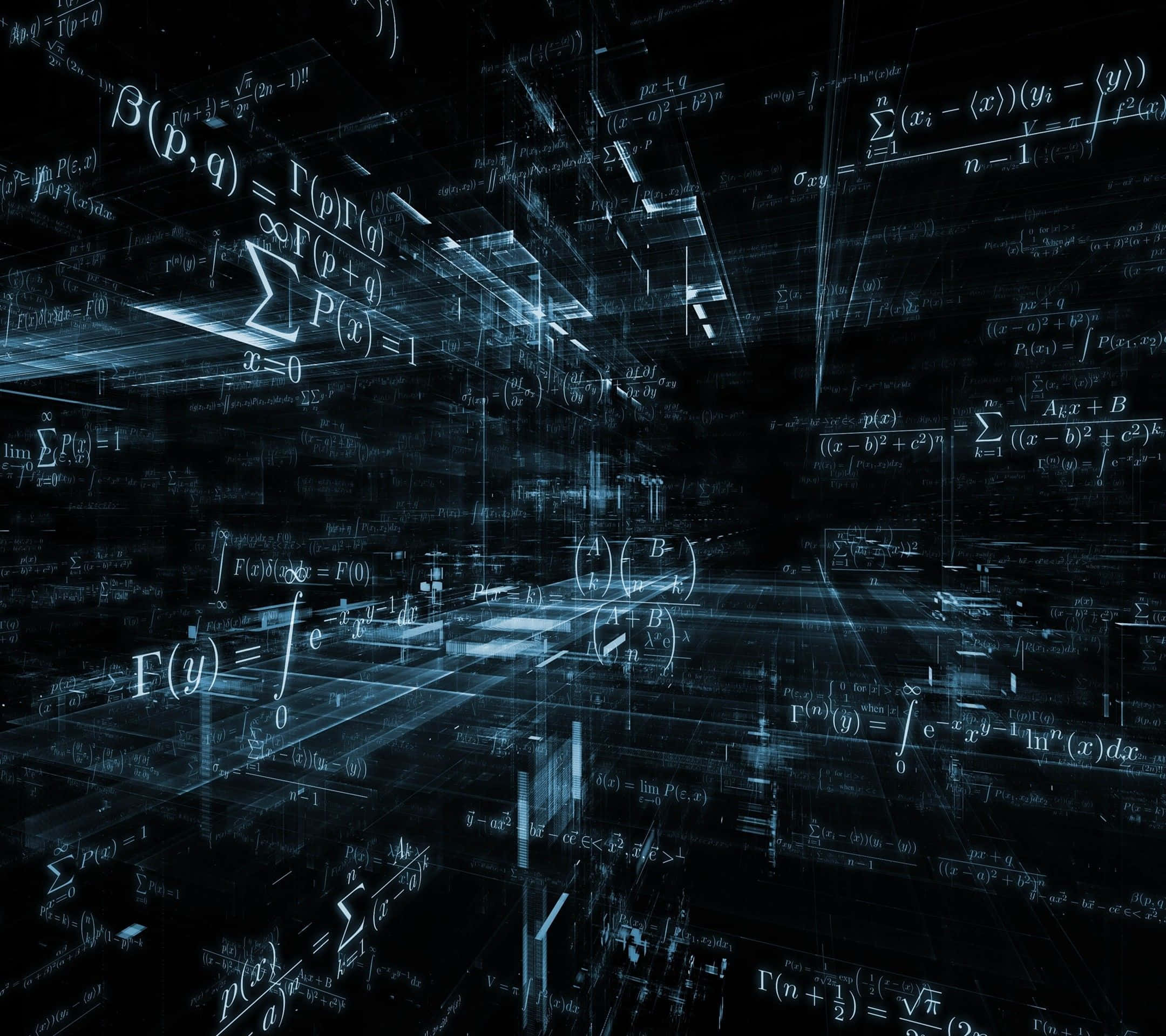 cyan, mathematical formulas, numbers, Full HD Desktop Wallpaper