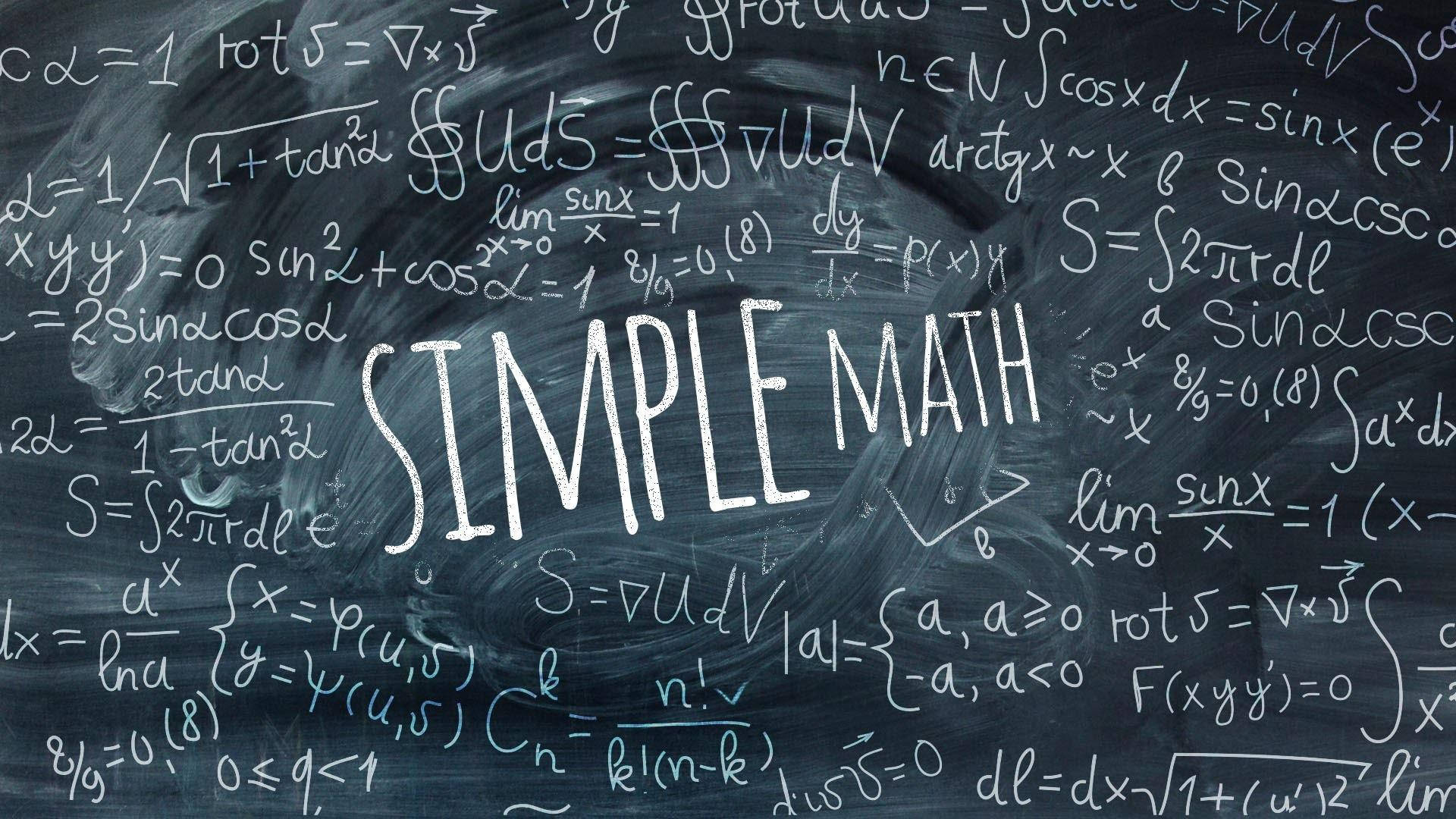 chalkboard, complex math equations, SIMPLE MATH, Full HD Desktop Wallpaper