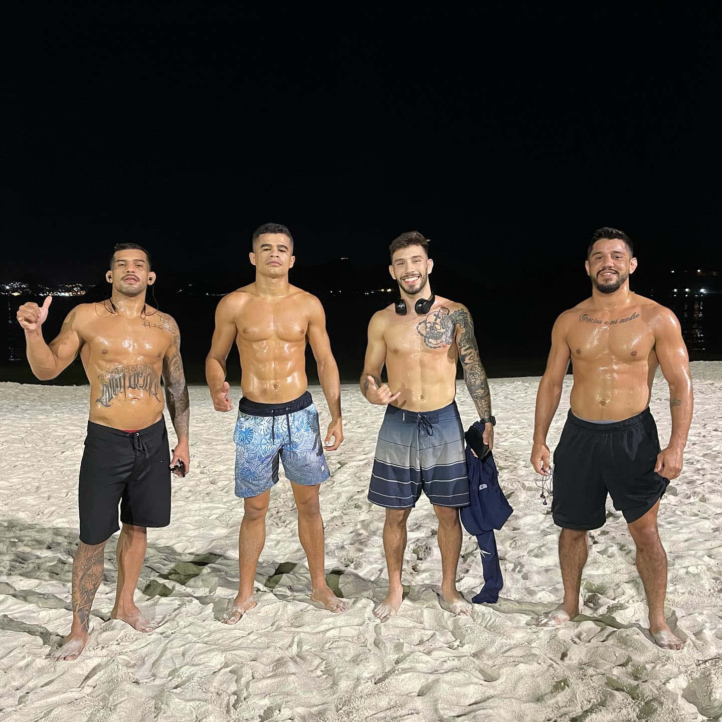 Matheus Nicolau, beach, night, HD Desktop Wallpaper